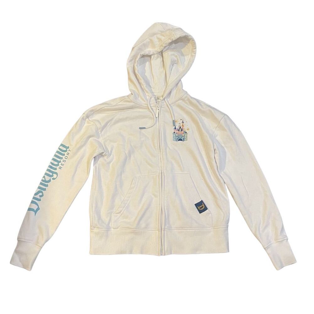Disneyland Resort Zip up Hooded Sweatshirt Disney Castle Logo Size XS